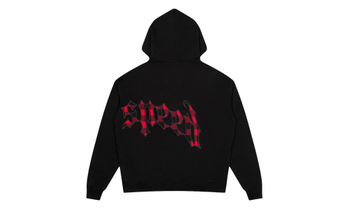 OG Logo Hoodie "Black Red Plaid" GS097