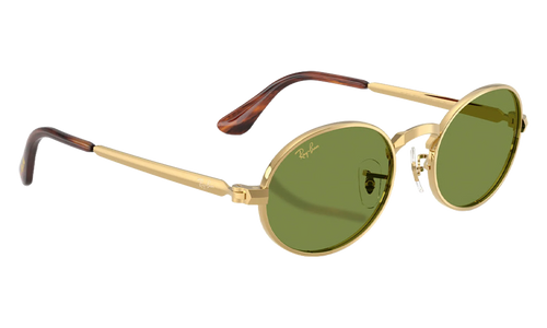 Ray-Ban Bold Metals "A$AP Rocky - Polished Arista Gold with Green Lens" RB3931 001 4E