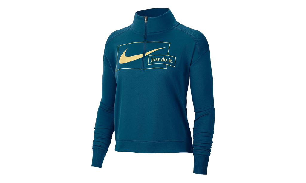Icon Clash Midlayer Insulated Half Zip Top WMNS"Valerian Blue/ Metallic Gold" CZ1624 460