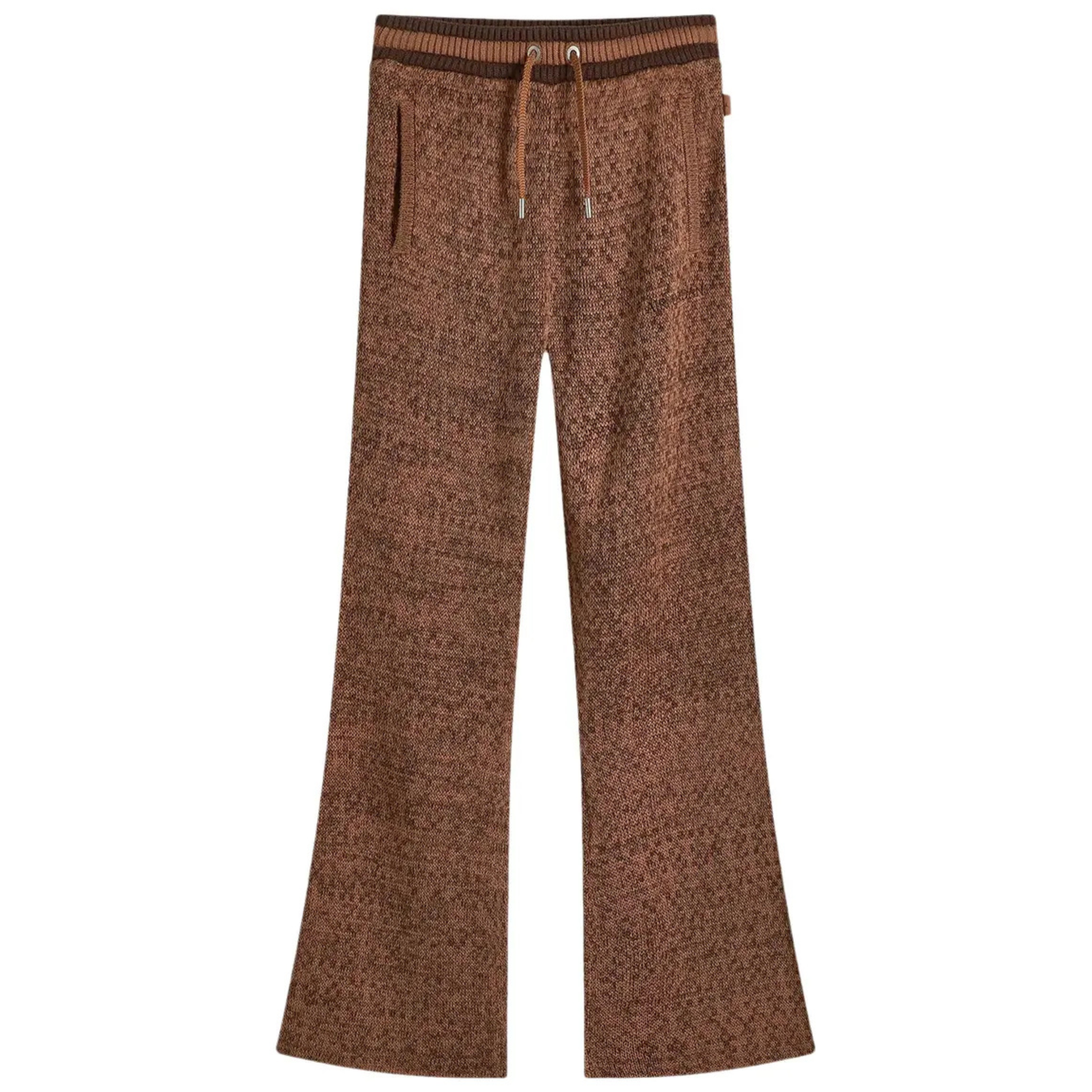 Women's  Knit Cardigan Pants - Brown
