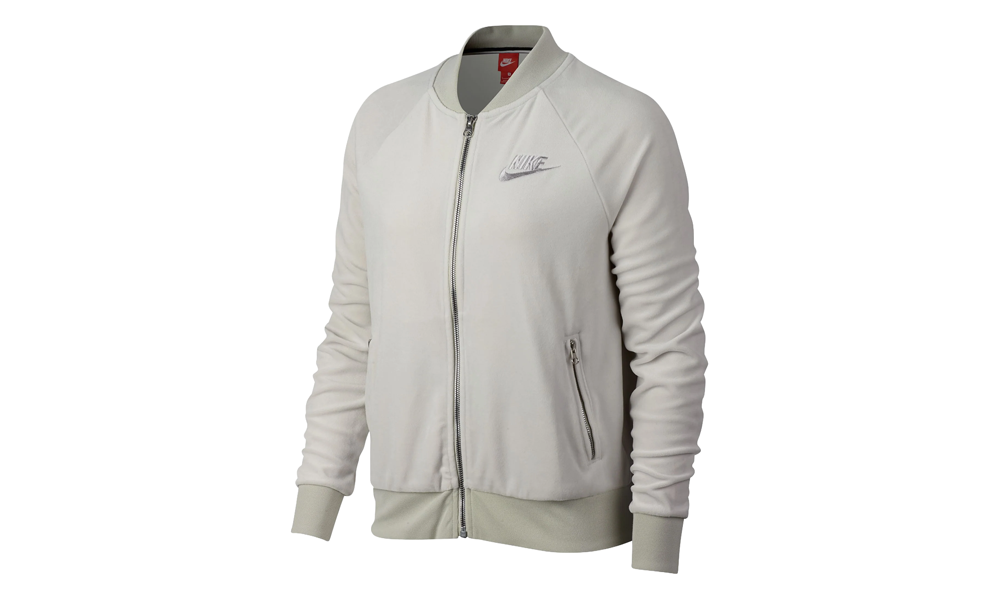 Velour Full Zip Jacket WMNS"Oatmeal Grey" 921149 072