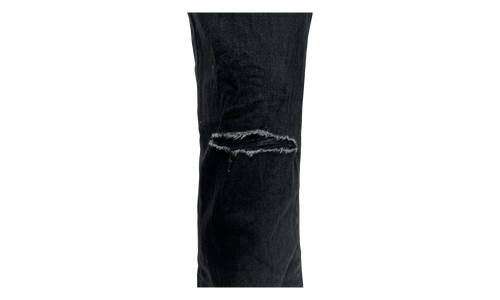 Rinse Knee Slit Denim "Black" P002 NDBR825