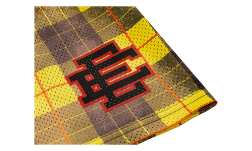 EE BASIC SHORT "SS24 - Yellow/Black Plaid" EE697
