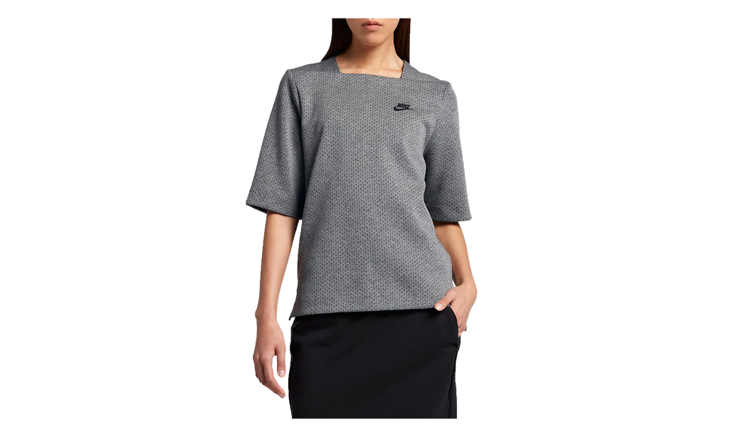 Sportswear Tech Fleece Top WMNS"Carbon Heather/ Black" 833450 091