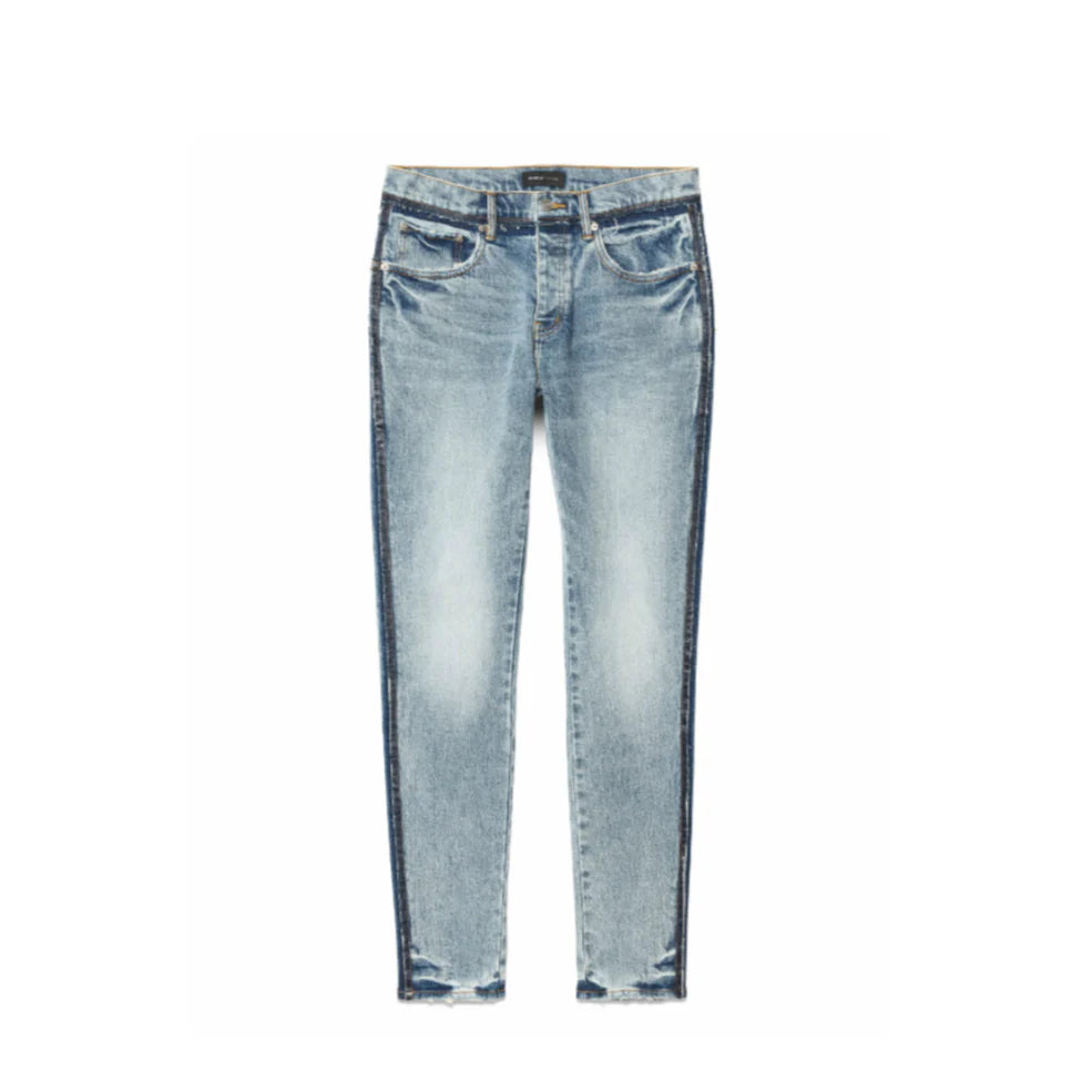 Purple Skinny Shadow Seam Denim - Medium Indigo
