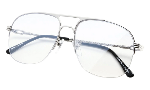 Snatch Half Rim 18KT "White Gold / Light Gray Gradient Flash Silver" HRSN2 0007 31T5