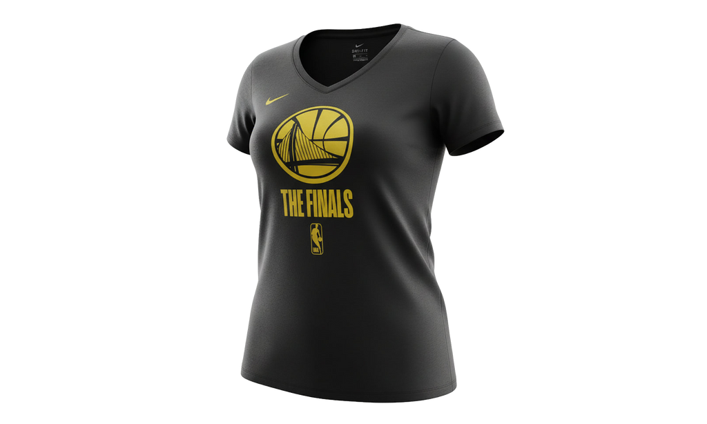 NBA Golden State Warriors The Finals Big Logo V-Neck Tee WMNS"Black" W21548 BLK