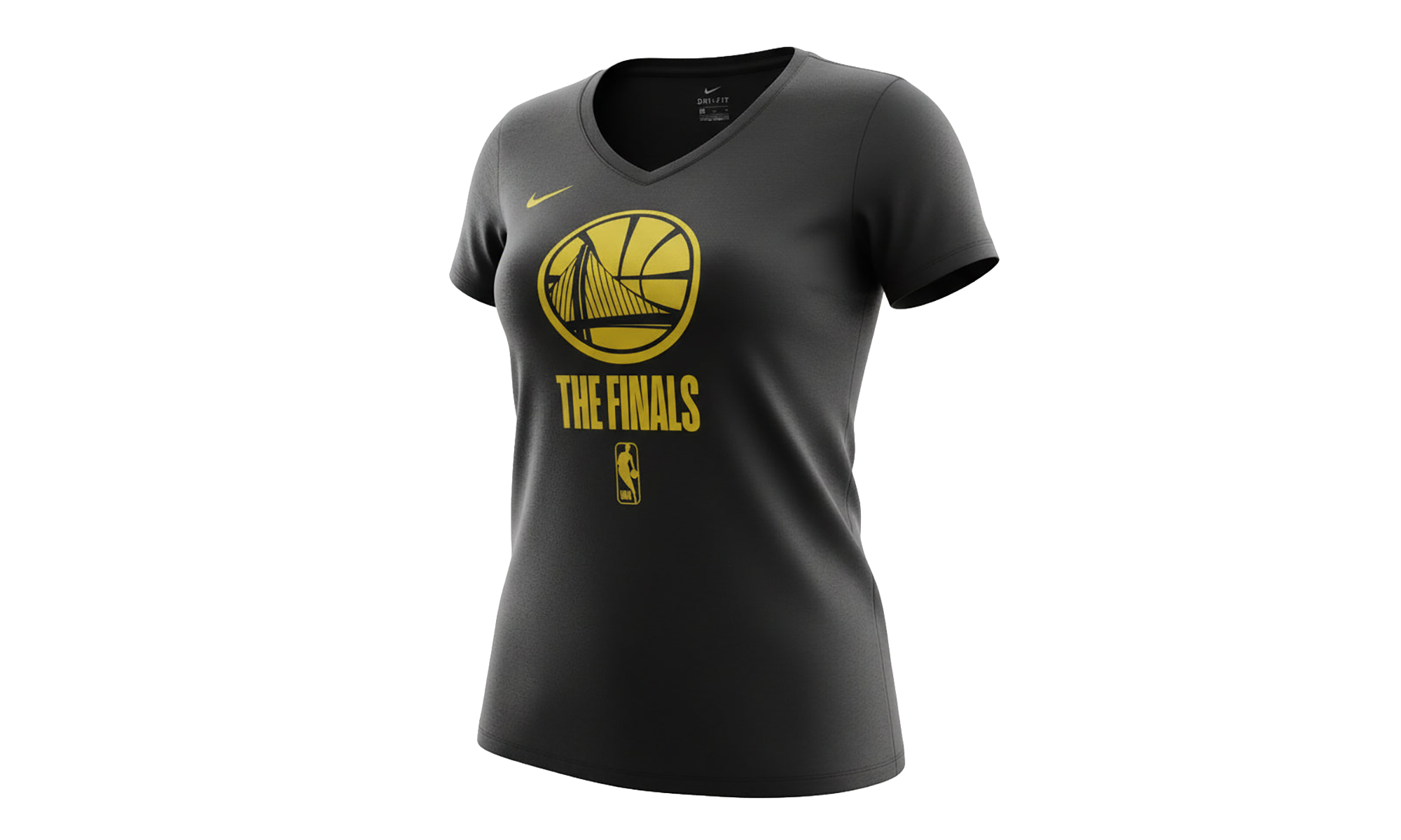 NBA Golden State Warriors The Finals Big Logo V-Neck Tee WMNS"Black" W21548 BLK