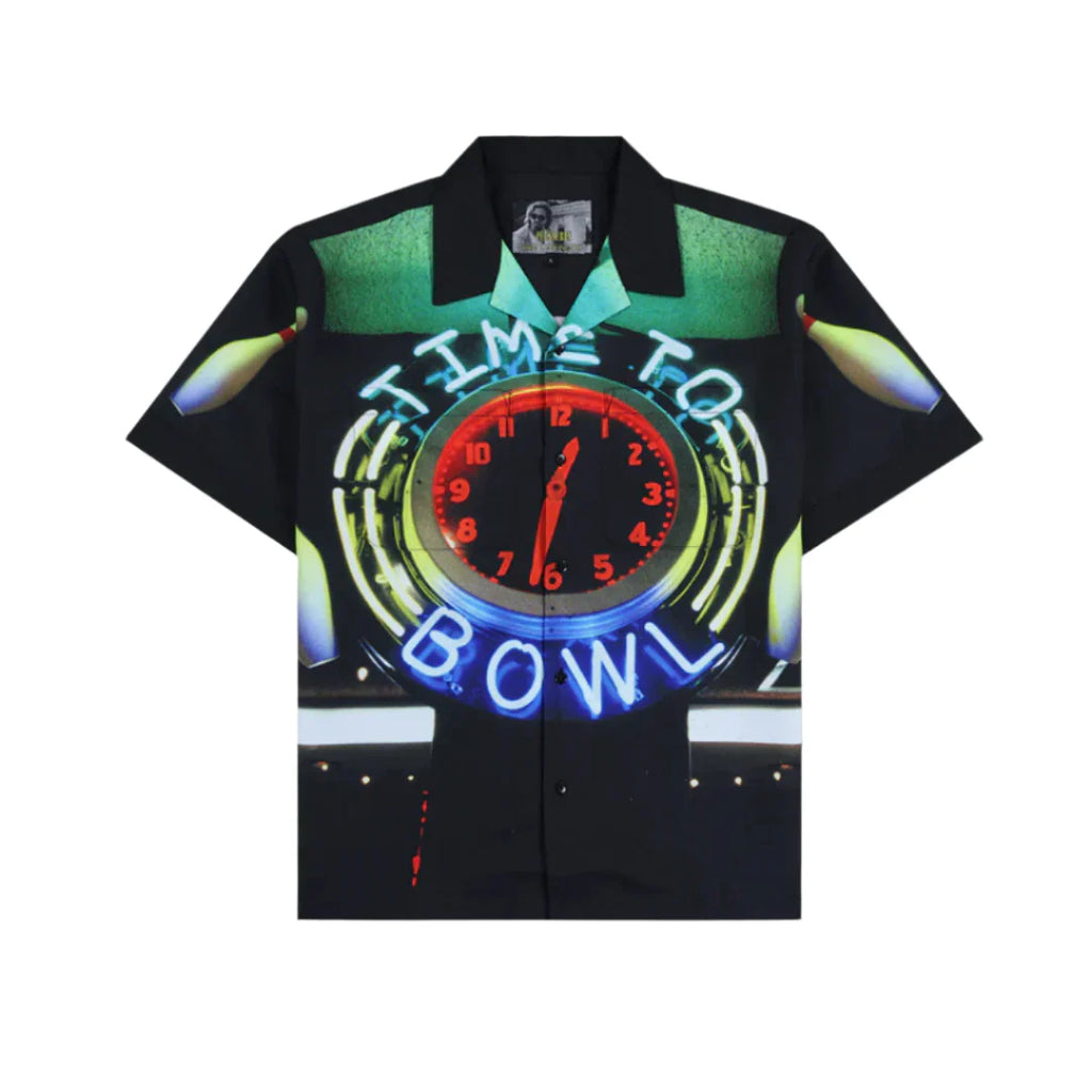 Pleasures Time Bowling Button Up - Black Edge