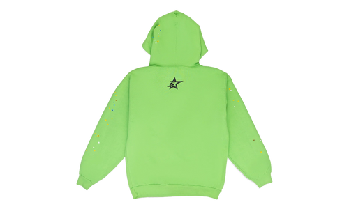 Rhinestone Punk V2 Hoodie "Slime Green" SP5der369