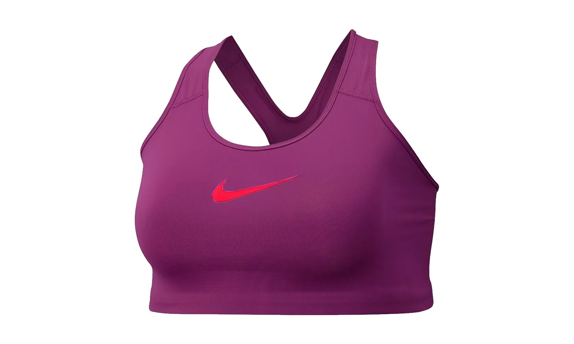 Swoosh Medium‑Support Non‑Padded Sports Bra WMNS"White Black (Plus Size)" BQ0973 564