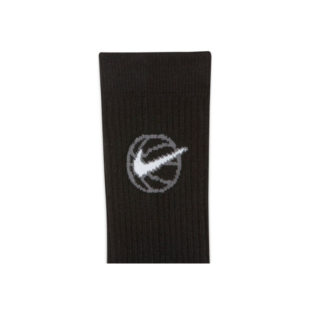 Elite Everyday Crew 3 Pack Sock - Black/Grey