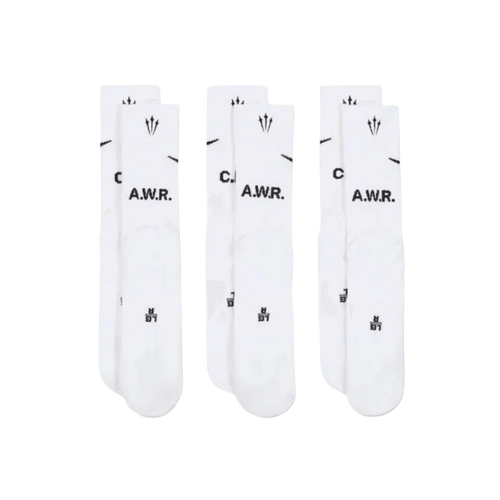 x NOCTA Crew 3 Pack Sock - White