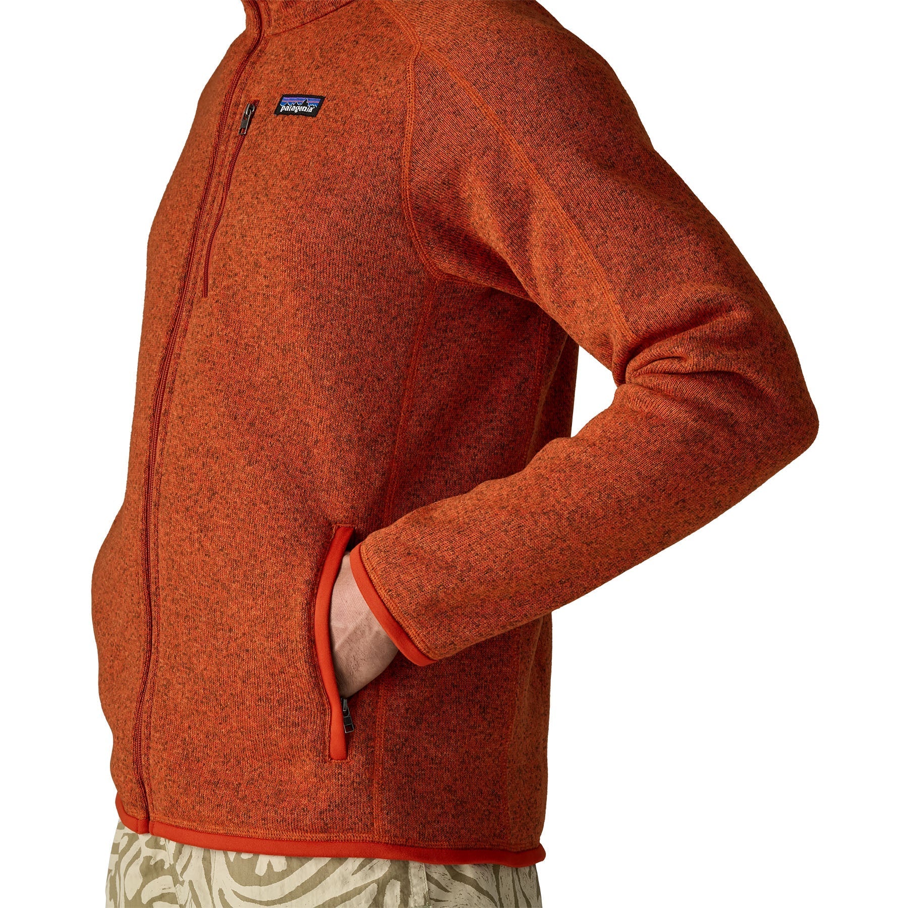 Men's Better Sweater® Fleece Jacket in Coral Orange