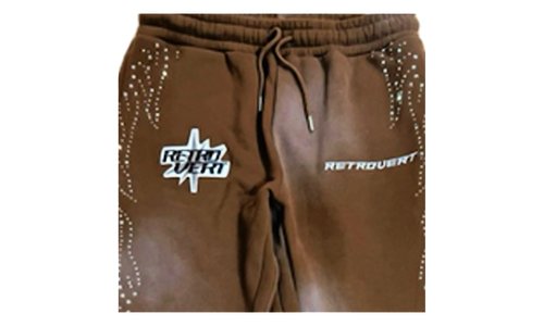 Rhinestone Sweatpants "Brown" RET027
