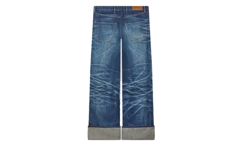 Turn Up Wide Fit Jeans "Stone Blue" FF65DP4216I7DY