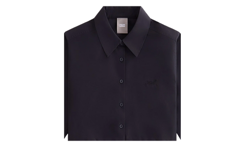 Nylon Faille Cropped Button Down "Black" khw030333 001