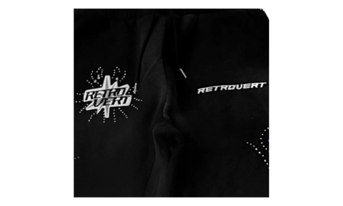 Rhinestone Sweatpants "Black" RET026