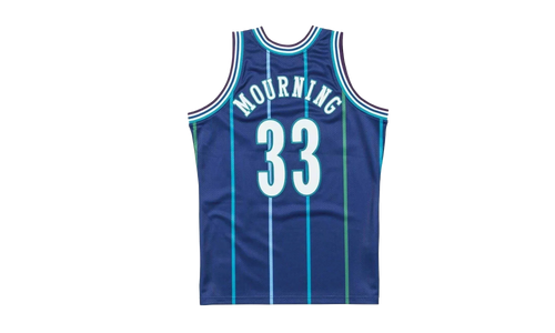 NBA Alonzo Mourning Authentic Jersey "1994 Charlotte Hornets - Dark Purple" AJY4LG19020 CHODKPR94AMO