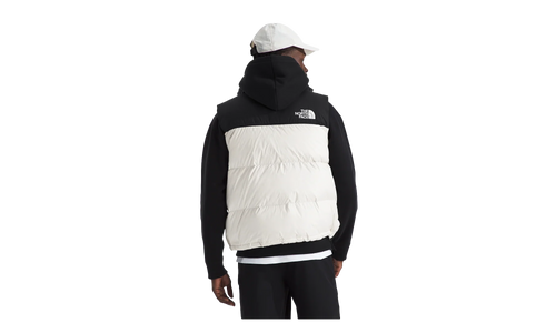 1996 Retro Nuptse Vest "White Dune / TNF Black / Recycled Down" NF0A3JQQGOM