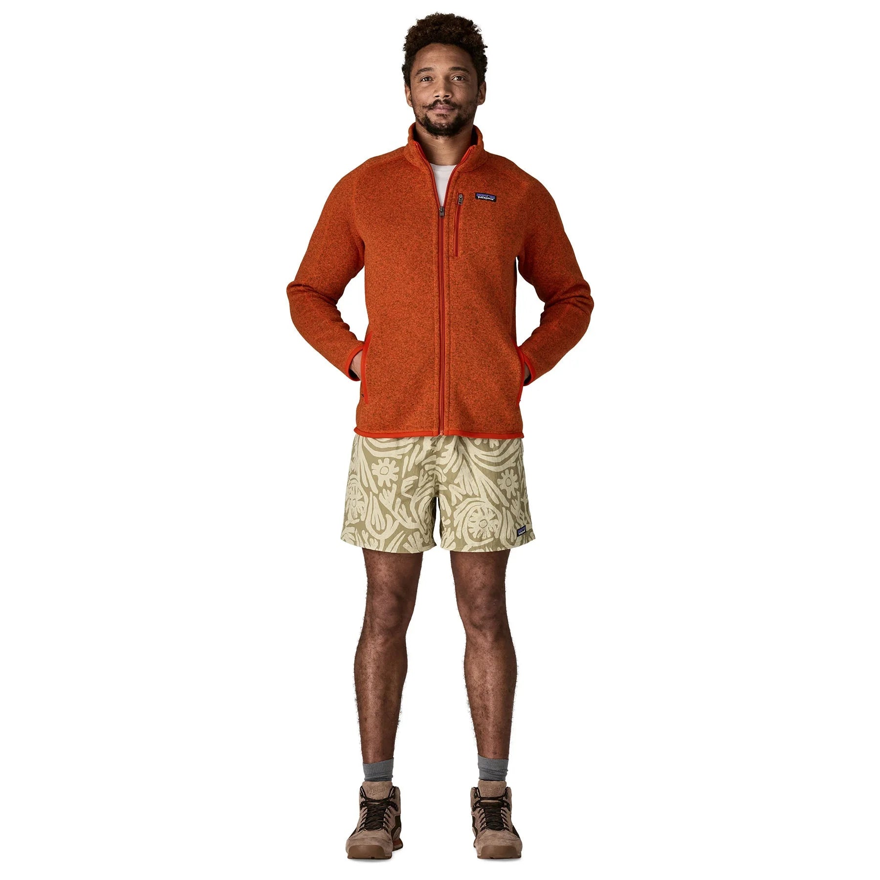Men's Better Sweater® Fleece Jacket in Coral Orange
