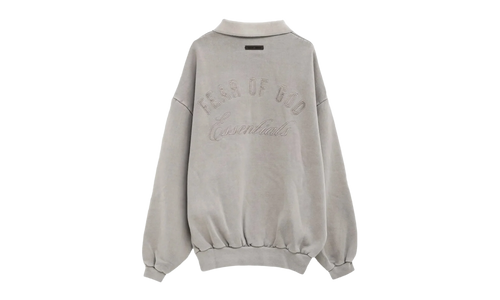 Embroidered Classic Polo Sweatshirt "Smoke Grey" 192HO252041F
