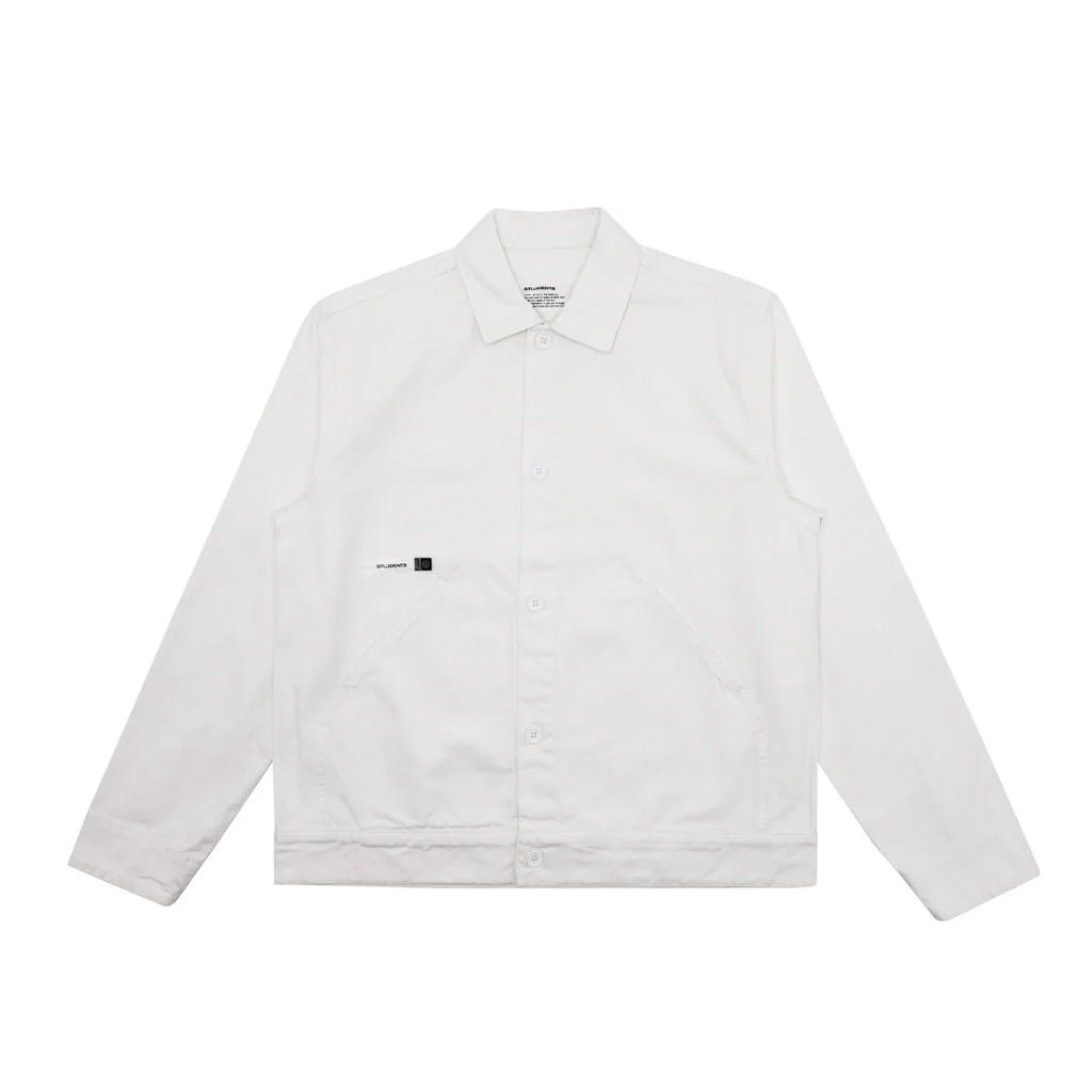 Students Zane Herringbone Jacket - White