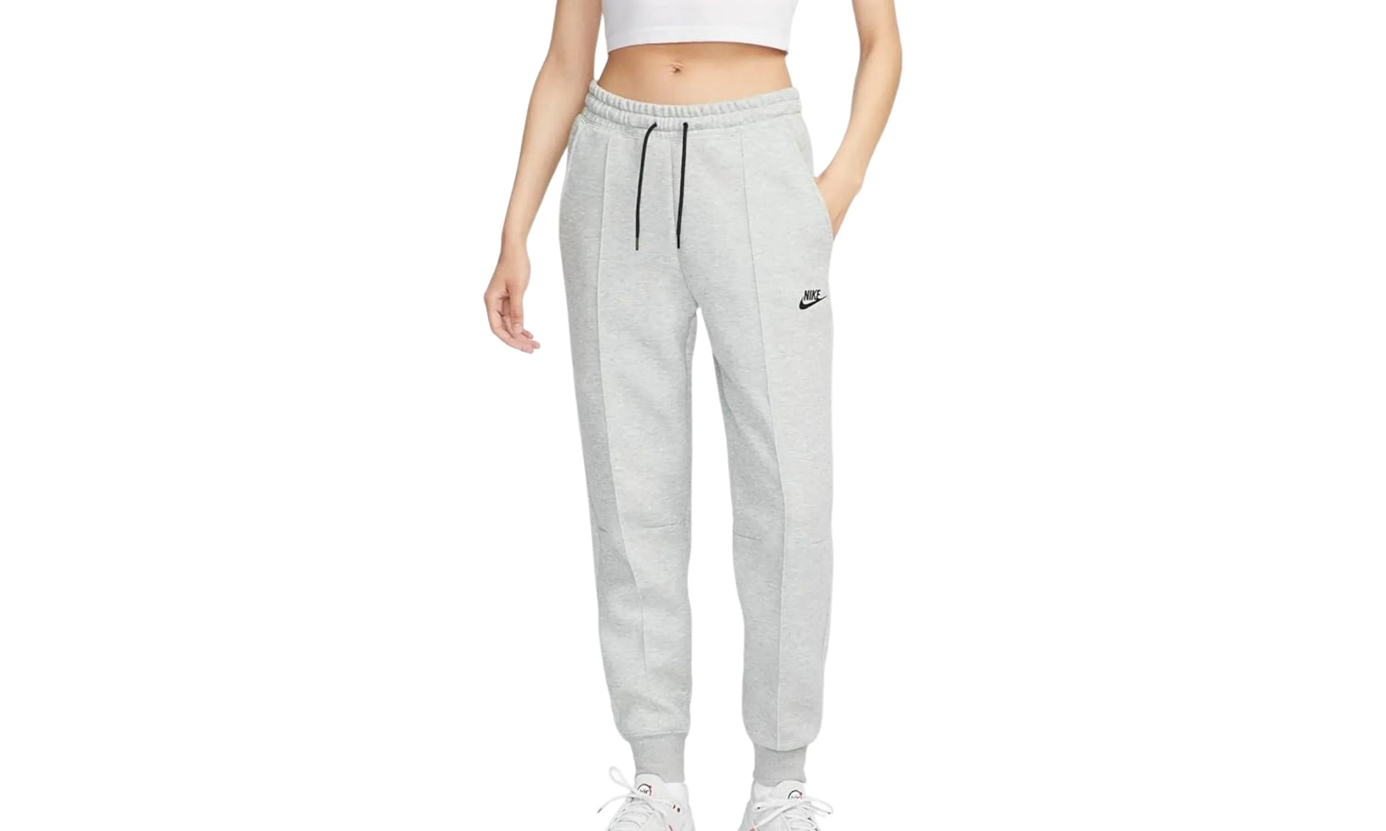 Sportswear Tech Fleece Mid-rise Joggers WMNS"Dark Grey Heather/ Black" FB8330 063