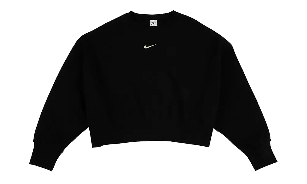 NSW Phoenix Fleece Oversized Crew Sweatshirt WMNS"Black/ Sail" DQ5761 010