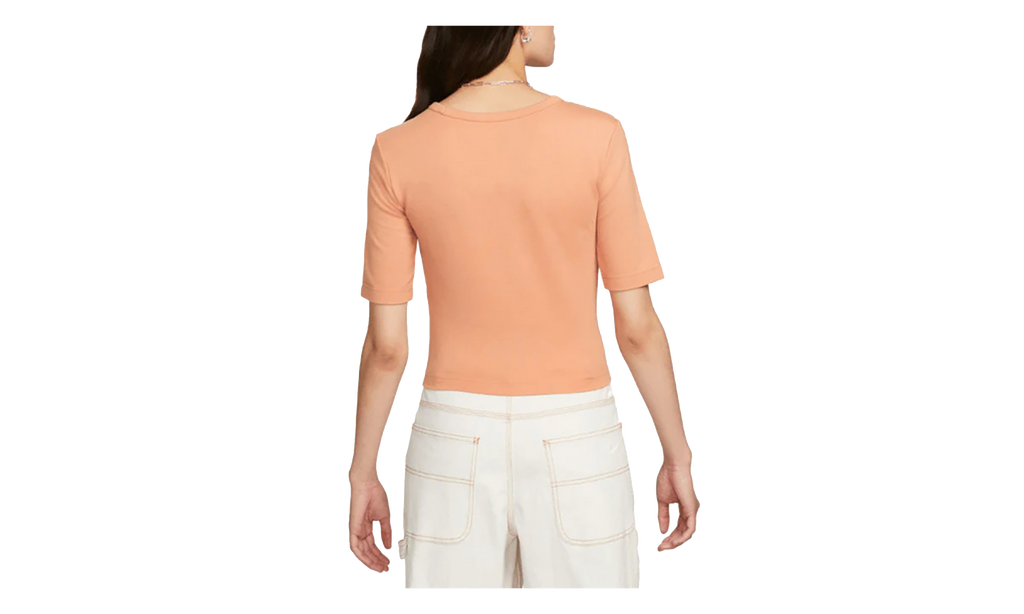 NSW Essential Cut-out Swoosh Logo Tee WMNS"Amber Brown/ Sail" FB8282 225