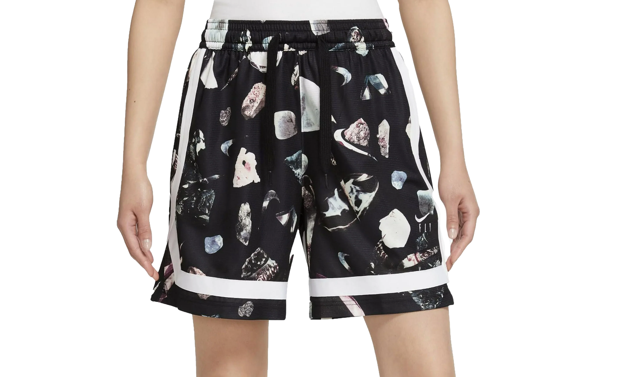 FLY CROSSOVER PRINTED BASKETBALL SHORTS REFLECTIVE WMNS"Black" DR2966 011