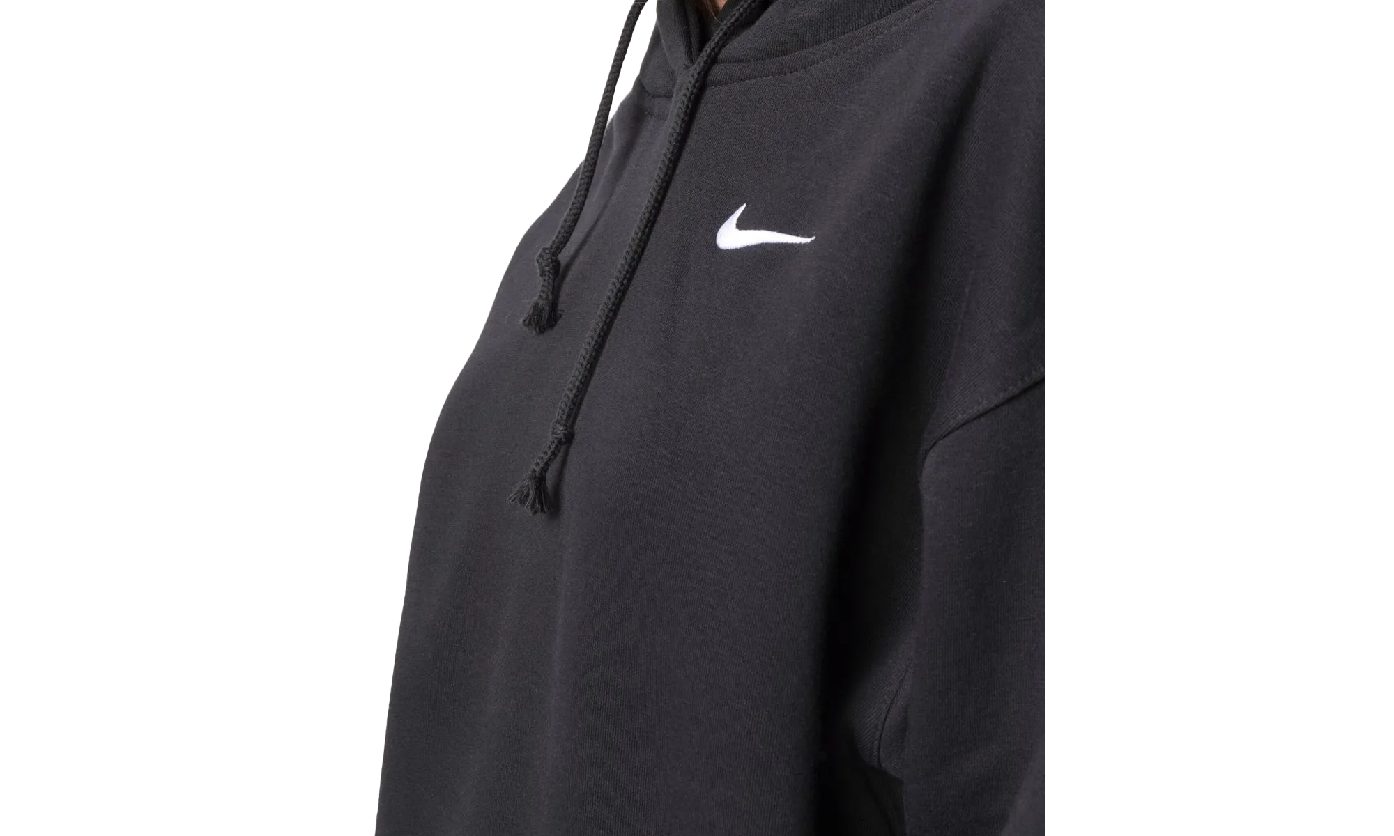 Sportswear Fleece Oversized Fit Hoodie WMNS"Black/ White" CZ2590 010