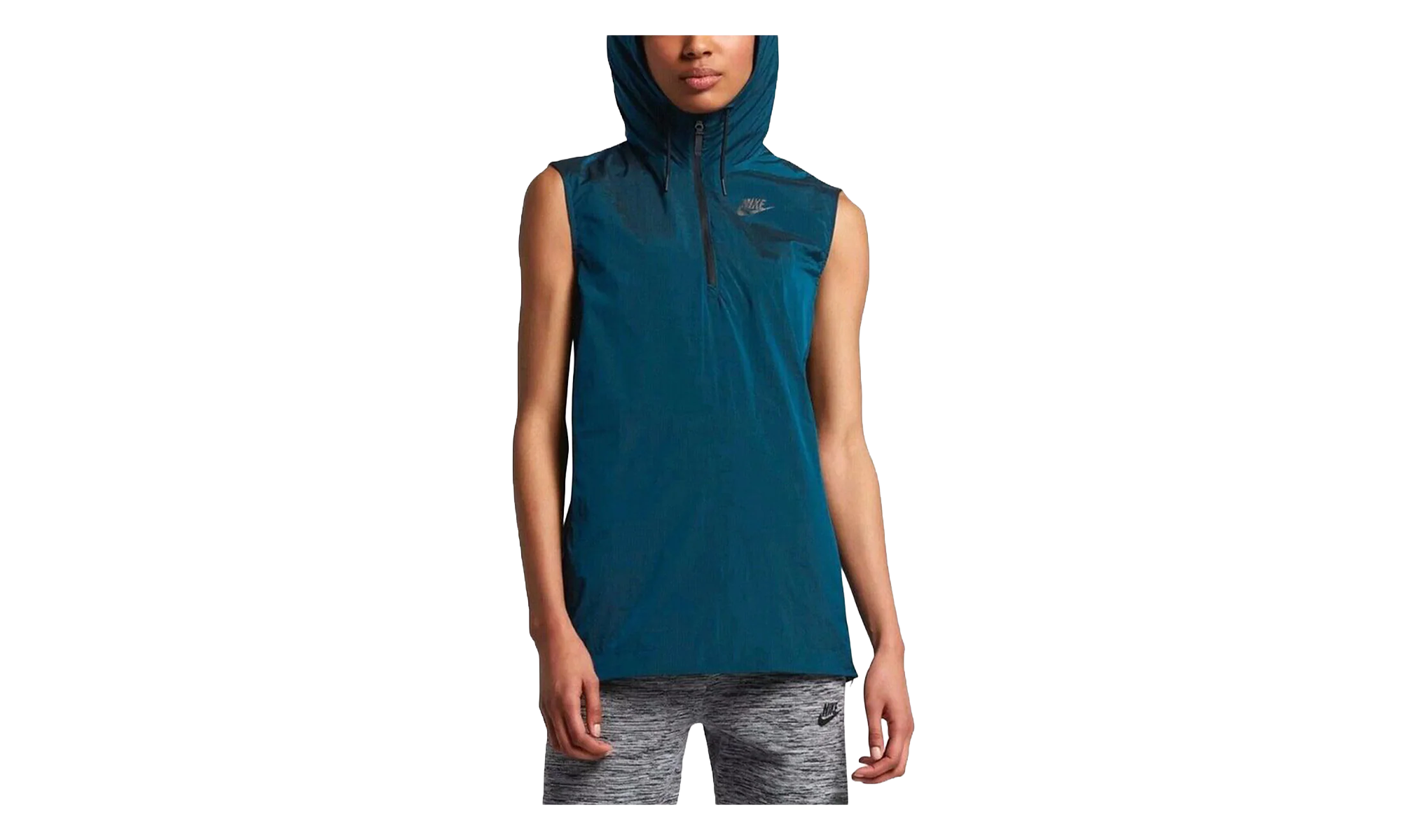 Sportswear Tech Hypermesh Sleeveless Hooded Vest WMNS"Navy" 833464 457