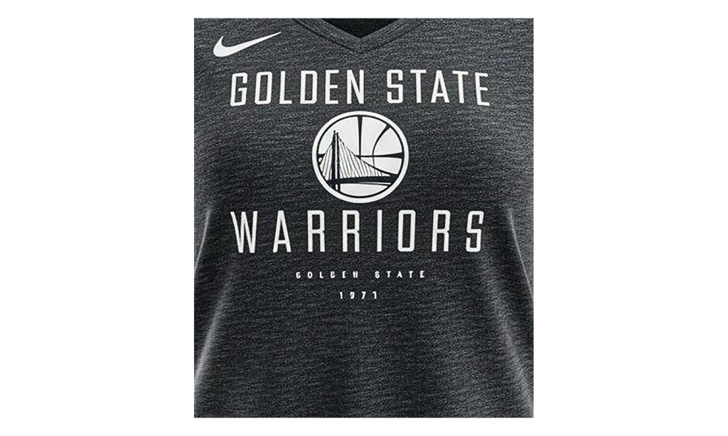 NBA Golden State Warriors V Neck T-Shirt WMNS"Black" 934331 010