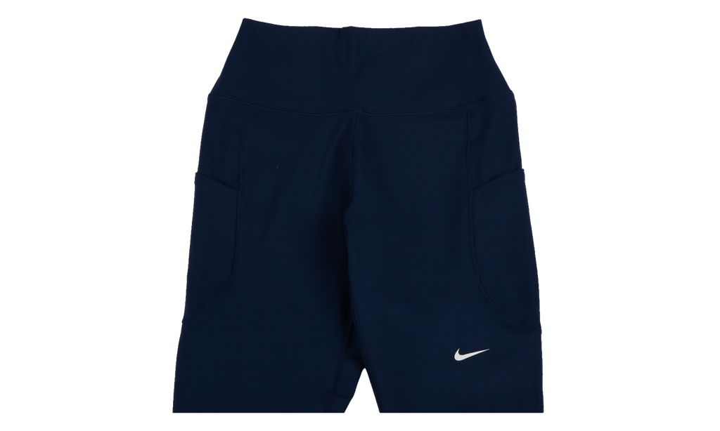 One High-Waisted 7/8 Leggings with Pockets WMNS"Midnight Navy/ White" FN3241 413