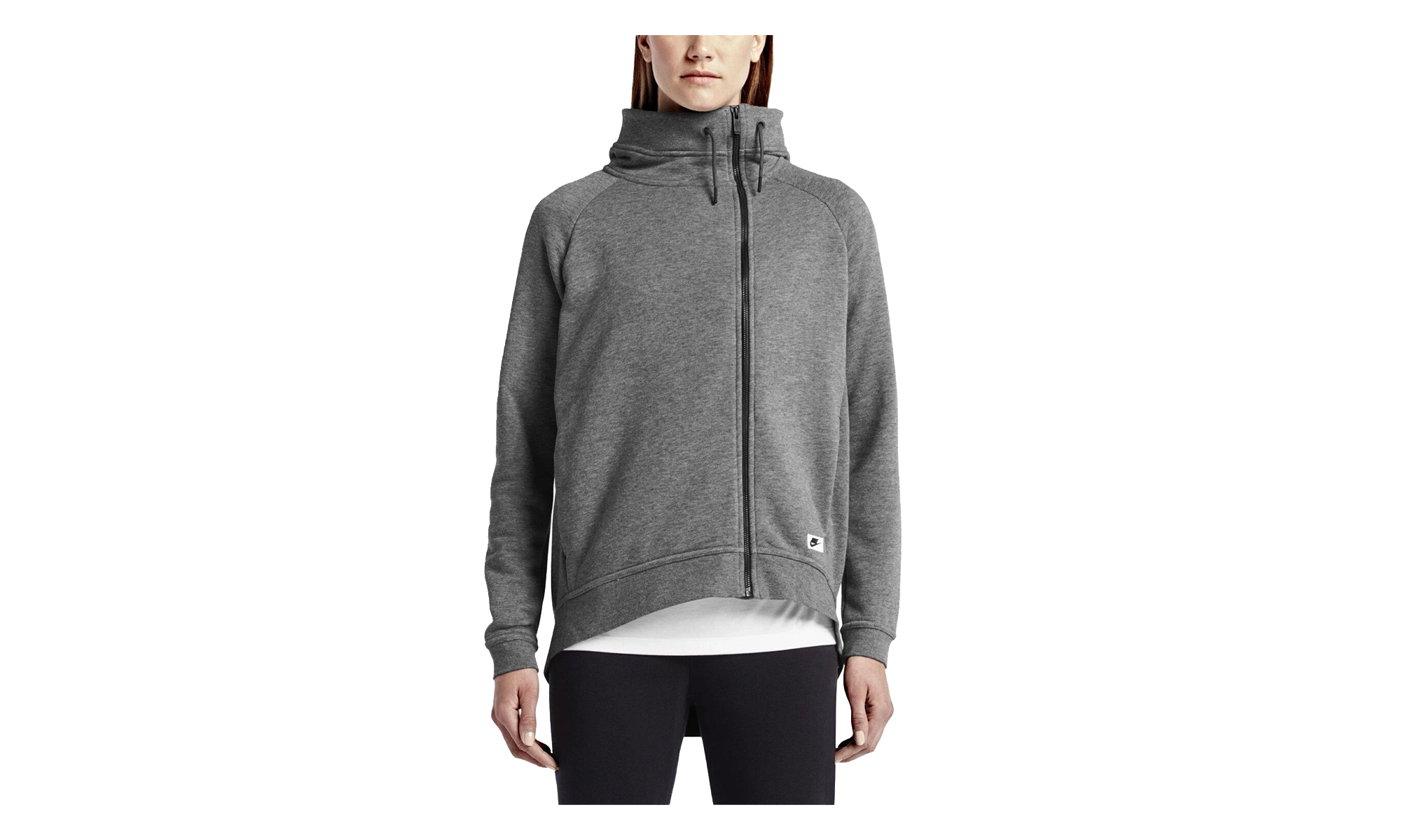 NSW Modern Cape Full Zip Hoodie WMNS"Medium Heather Grey" 804577 091