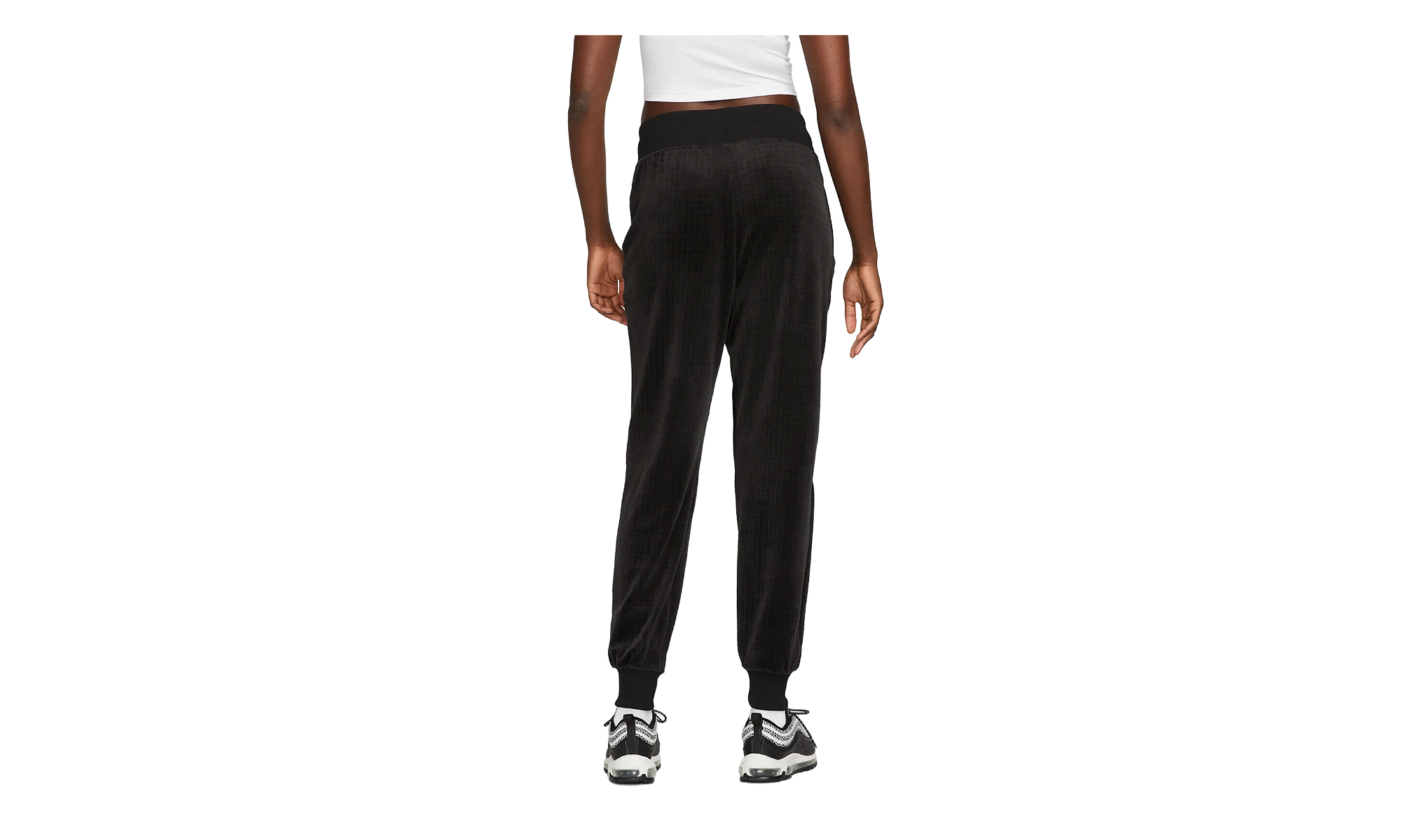Sportswear High-waisted Velour Joggers WMNS"Black/ Anthracite" DV7820 010