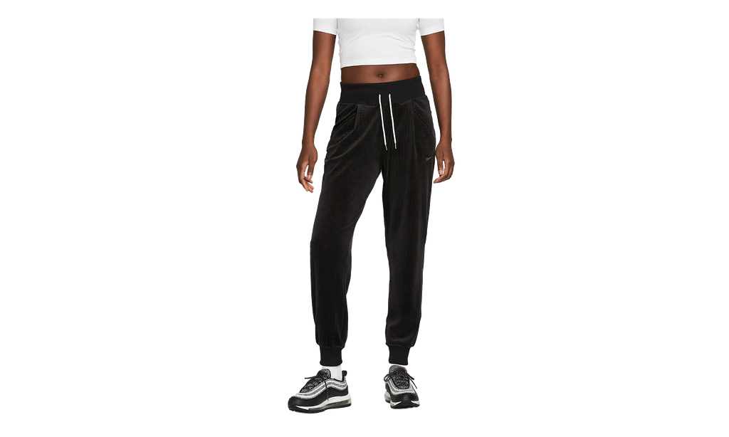 Sportswear High-waisted Velour Joggers WMNS"Black/ Anthracite" DV7820 010