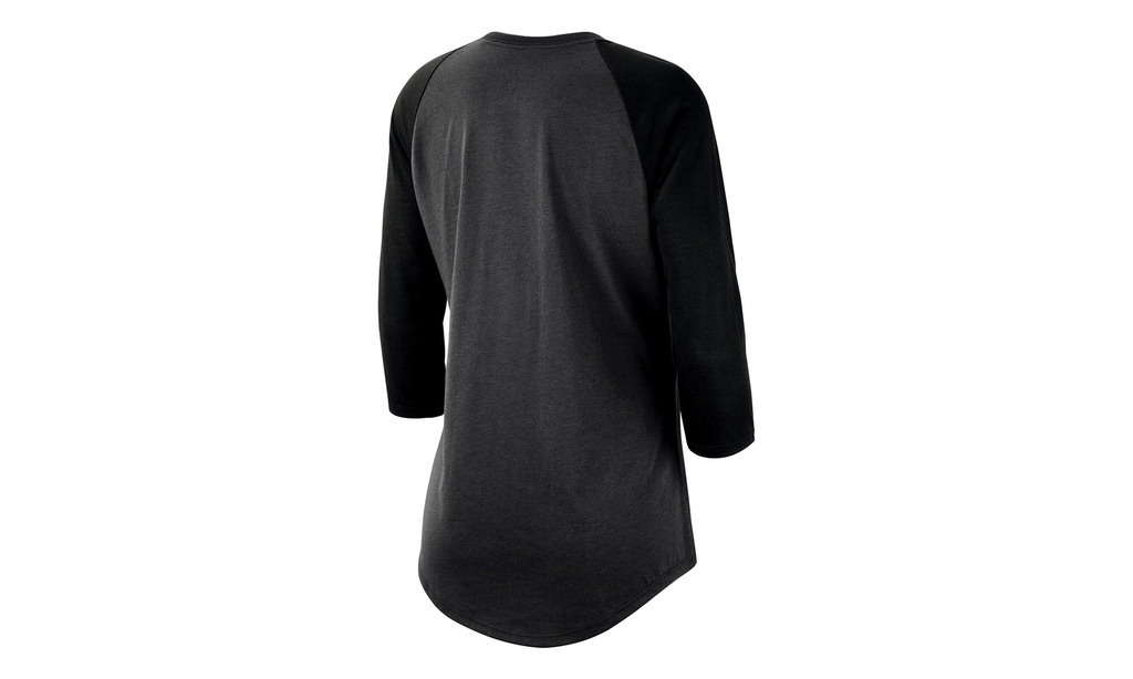 NBA GS Warriors Wordmark 3/4‑Sleeve Raglan WMNS"Charcoal Black" AQ6085 060