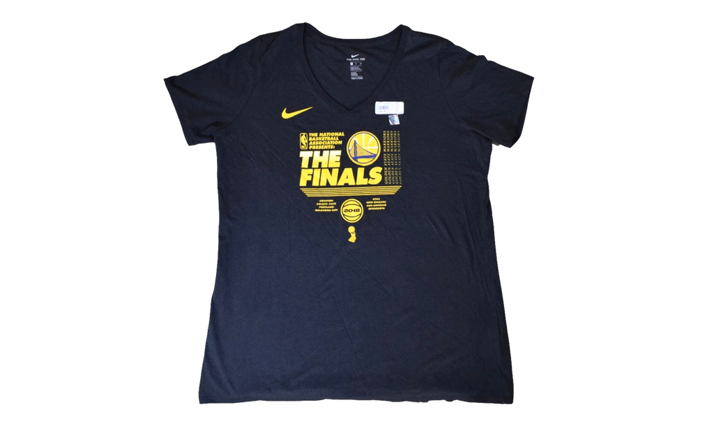 NBA Golden State Warriors The Finals 2018 V-Neck Tee WMNS"Black" 561451 00A FN2018