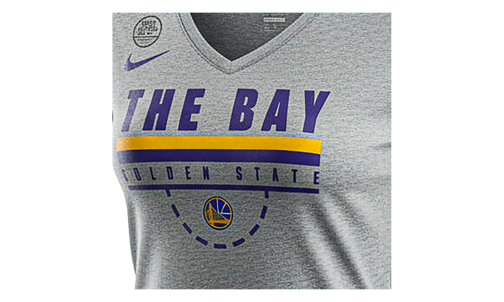 NBA Golden State Warriors The Bay V-Neck WMNS"Gray" 934610 063