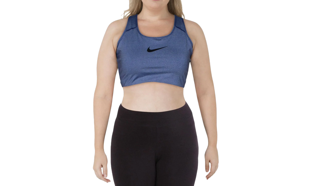 Swoosh Medium Support Non-Padded Sports Bra"Blue Lapis - Plus" BQ0973 457