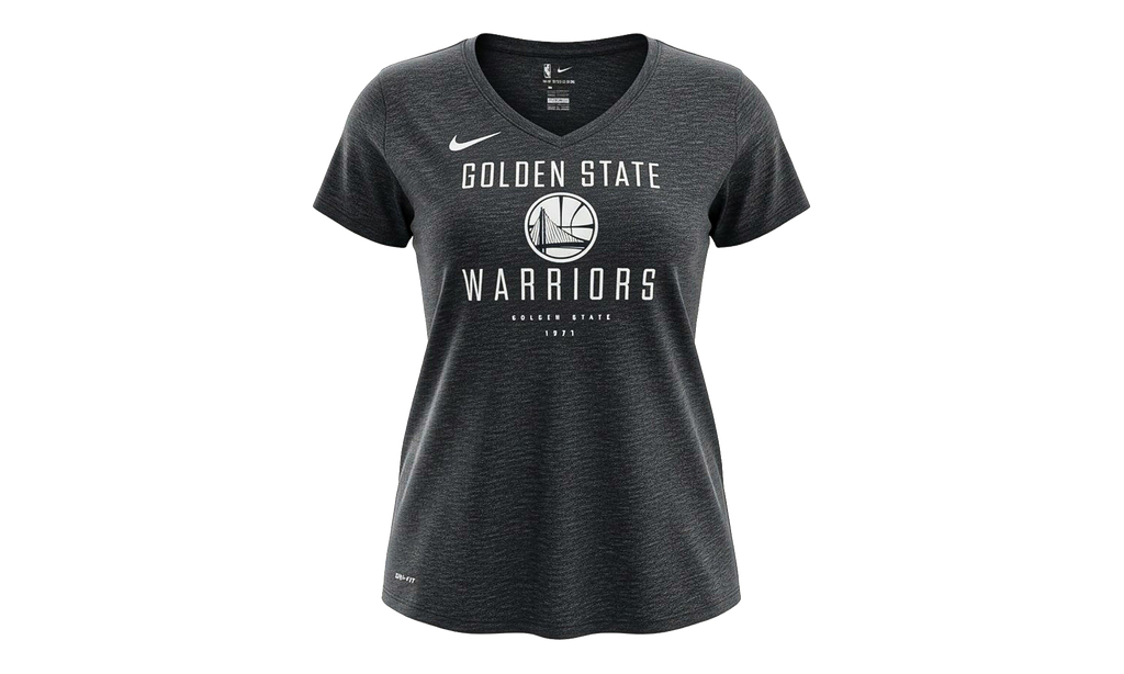 NBA Golden State Warriors V Neck T-Shirt WMNS"Black" 934331 010